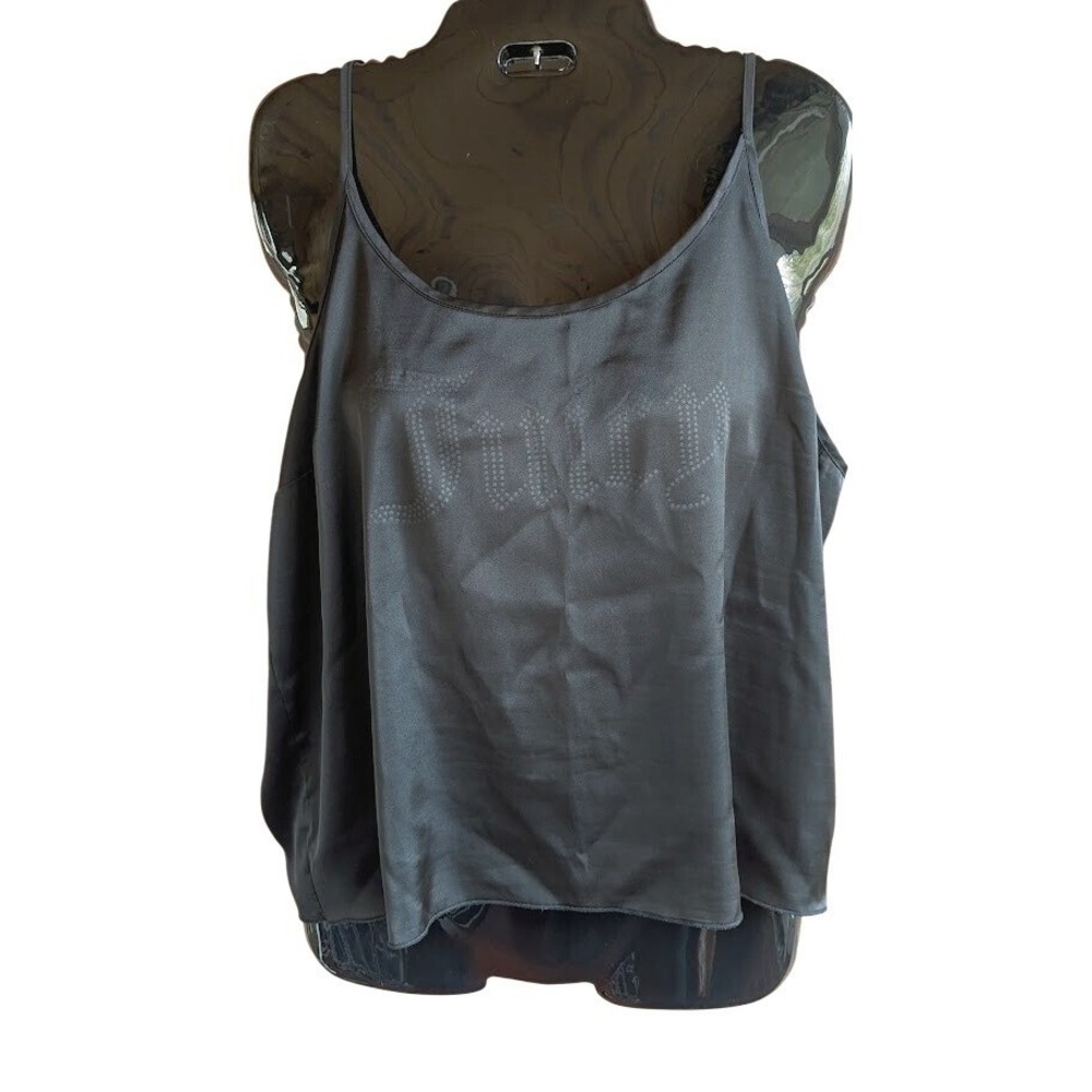 Juicy Couture Women XL Tank Top Sleepwear Camisole Satin Spell Out Logo Coquette